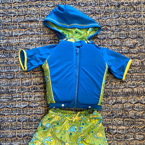 Swim Set - shorts and top w/floatie - Picture 1 of 2